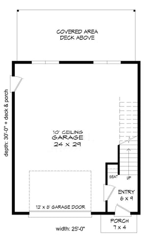 lazy river garage plan - archival designs house plans, floor plan