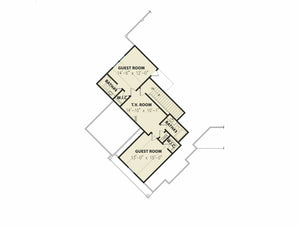 amicalola cottage-3956 - archival designs house plans, floor plan