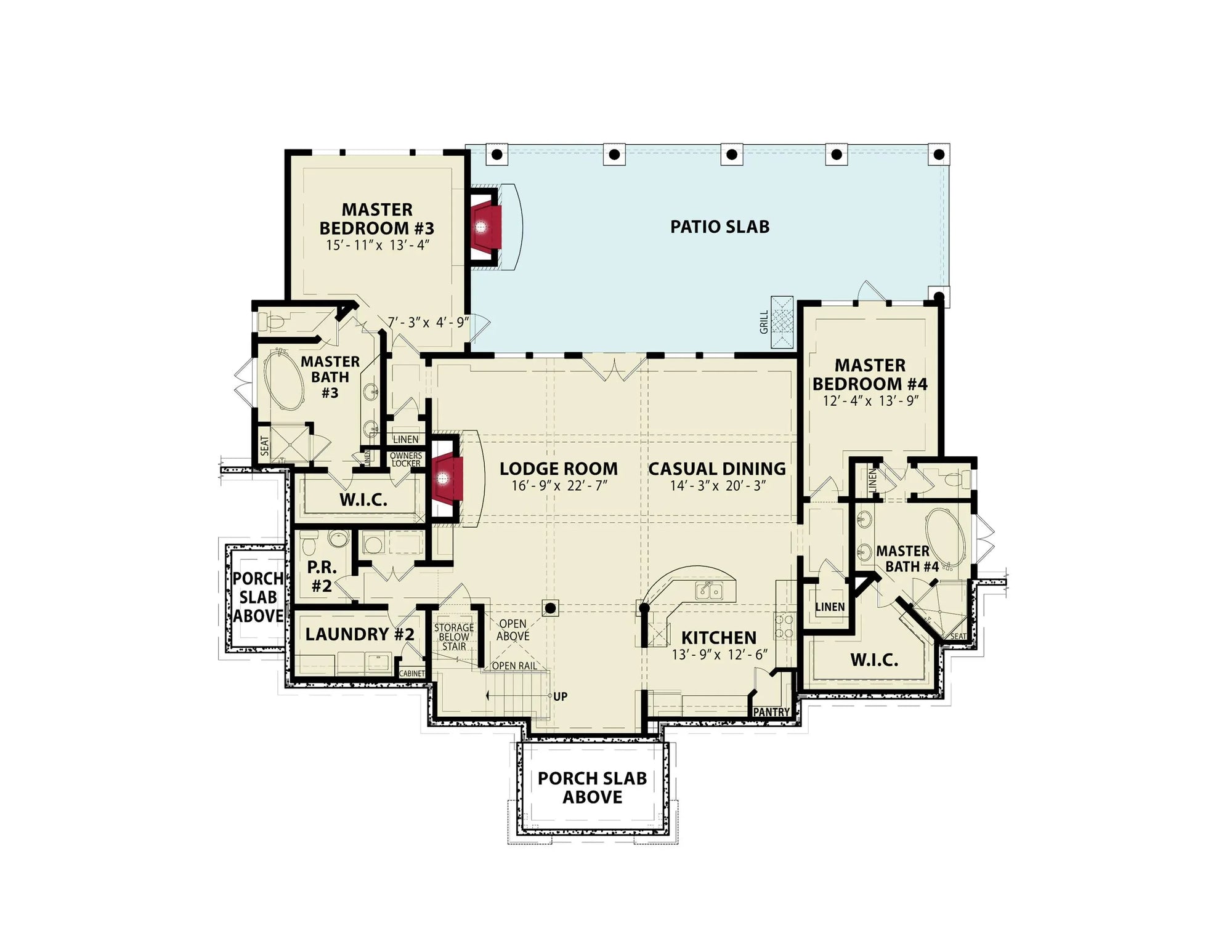 Snow Cap Cottage A - Archival Designs House Plans, floor plan