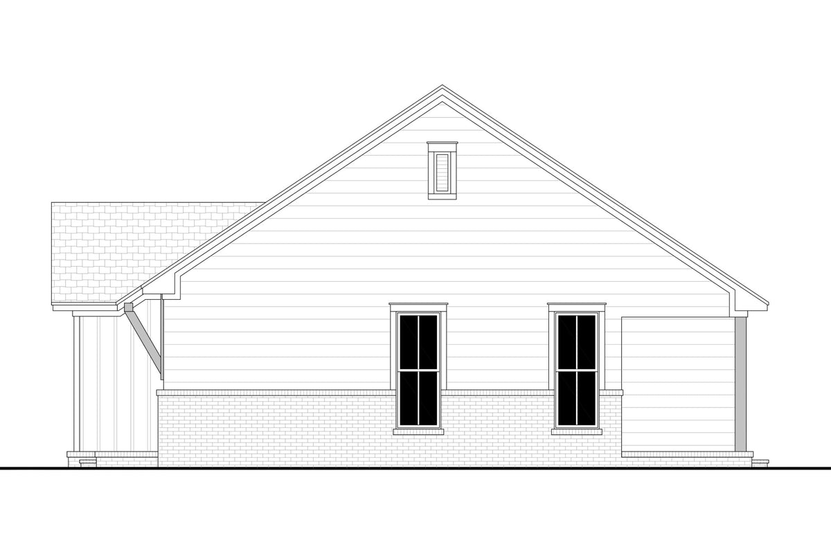 Cove Point House Plan - Right Elavation