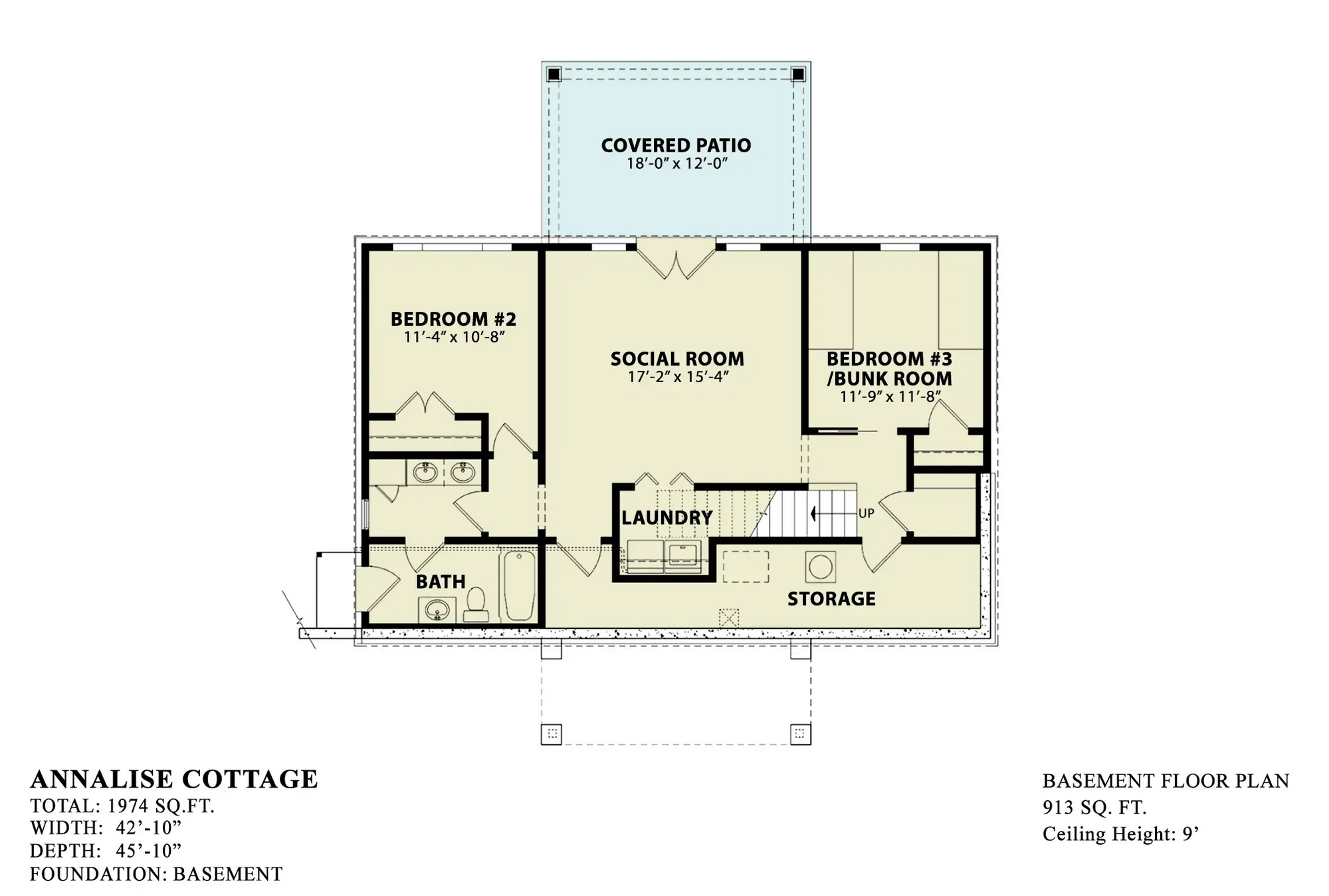 Annalise Cottage - Archival Designs House Plans, floor plan