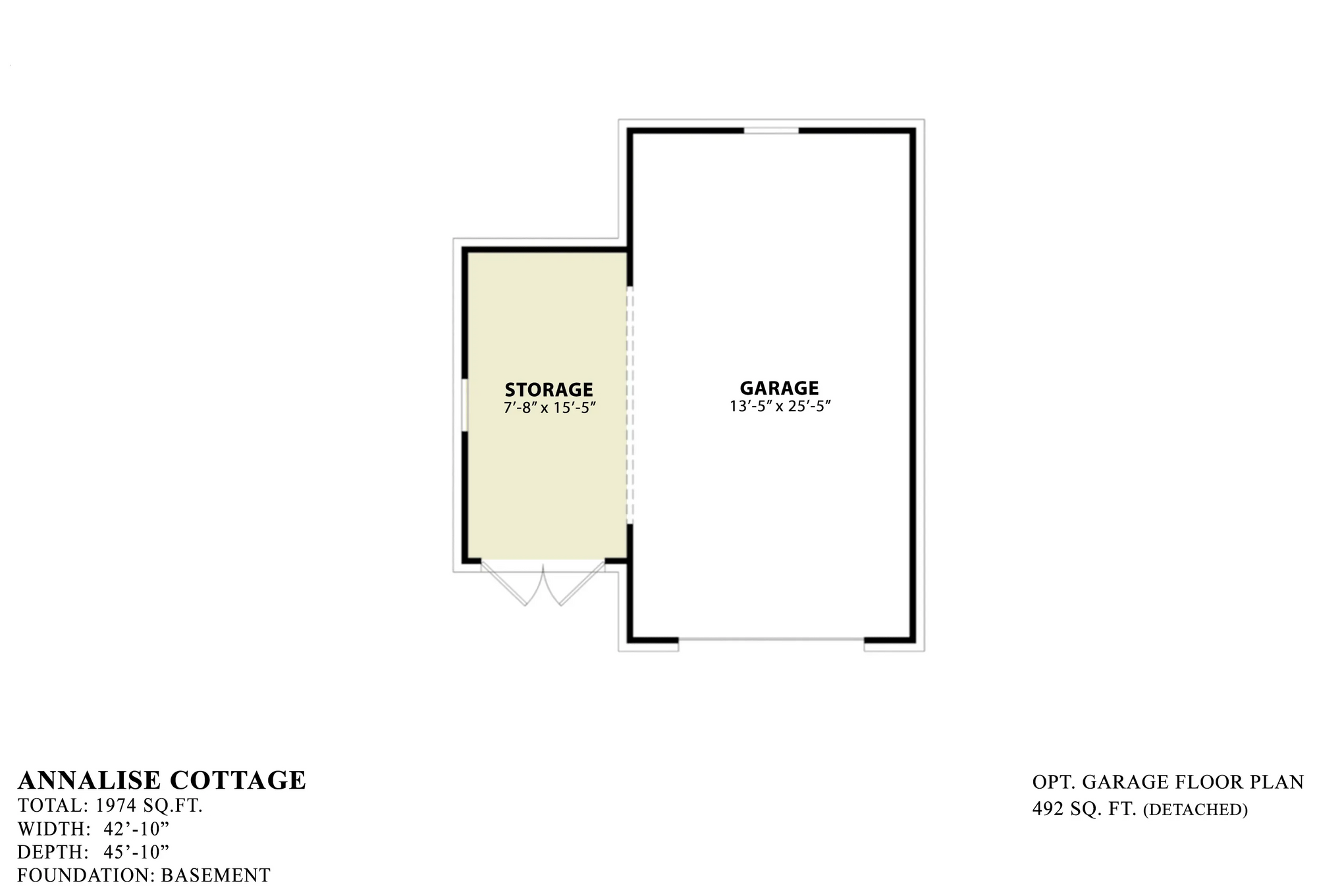 Annalise Cottage - Archival Designs House Plans, floor plan