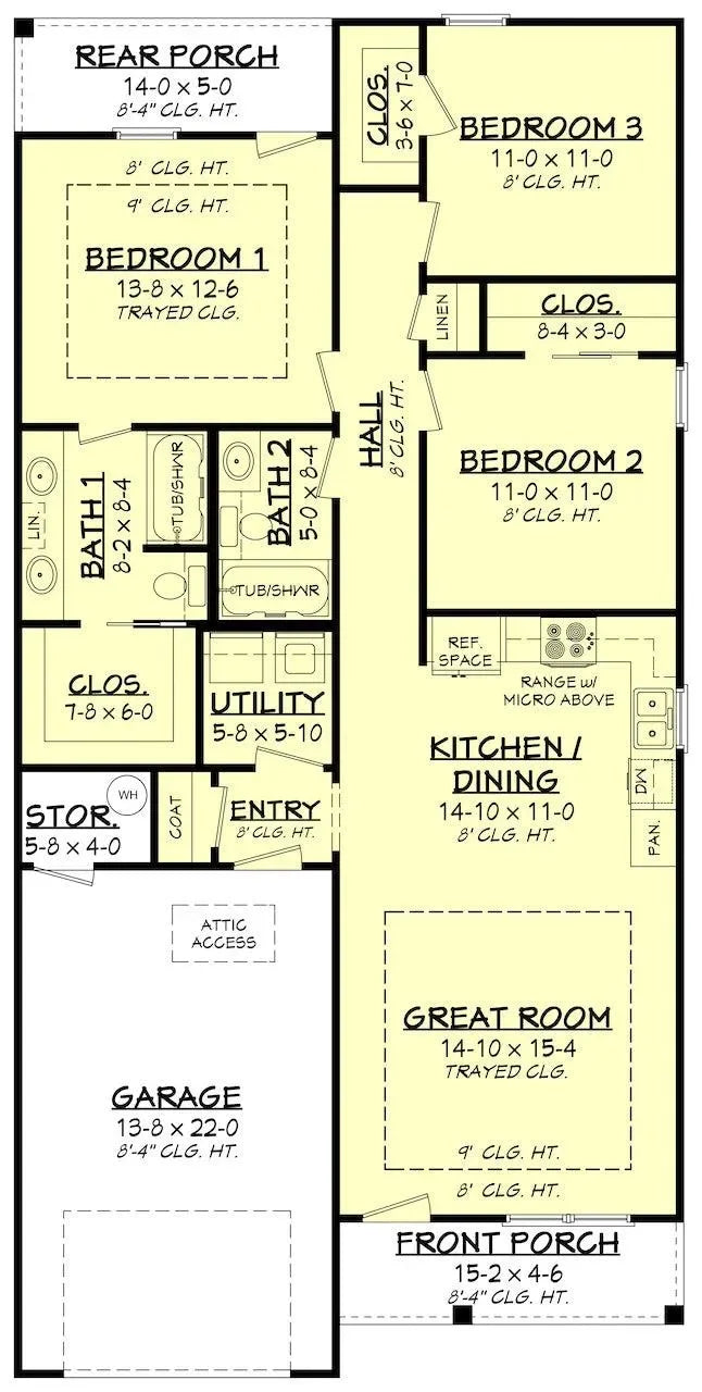 Sumrall House Plan - Archival Designs House Plans, floor plan