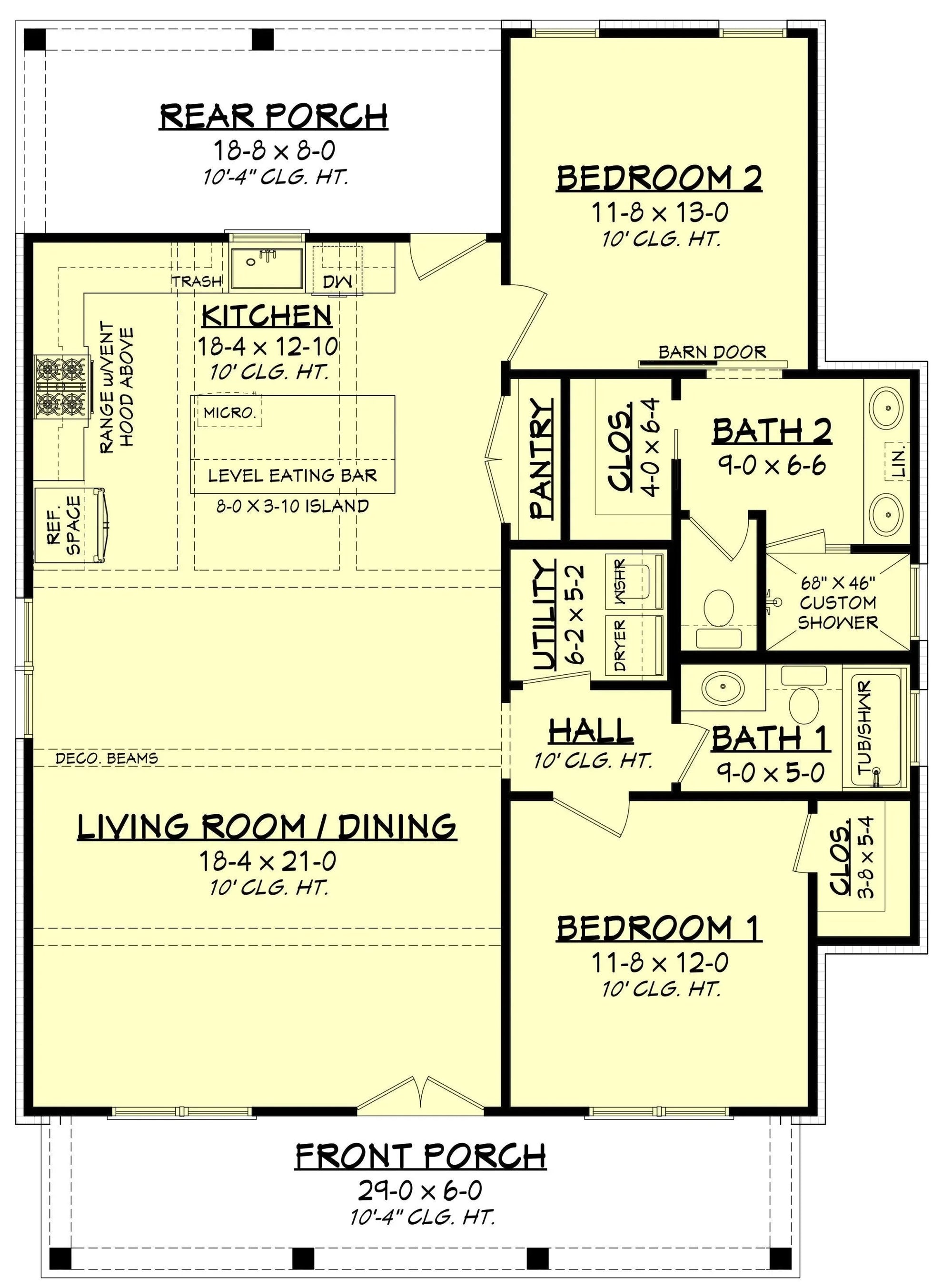 Carolina House Plan - Archival Designs House Plans, floor plan