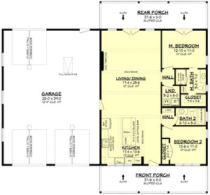 h7269-a allman house first floor plan 2 beds 2 baths