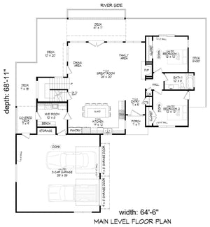 river canyon house plan - archival designs house plans, floor plan