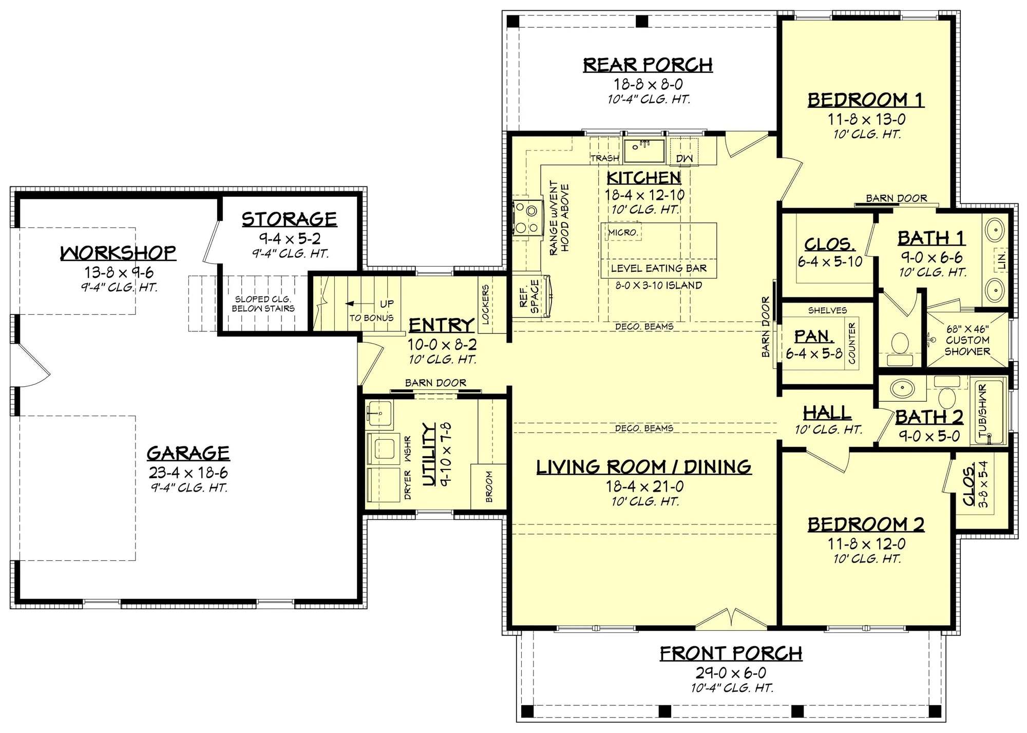 Charleston House Plan - Archival Designs House Plans, floor plan