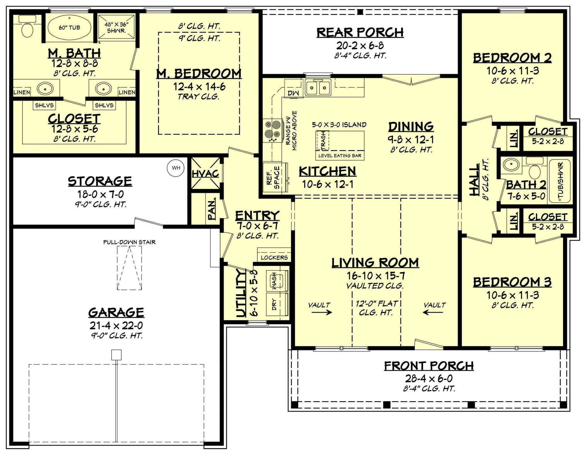 Luckett House Plan - Archival Designs House Plans, floor plan