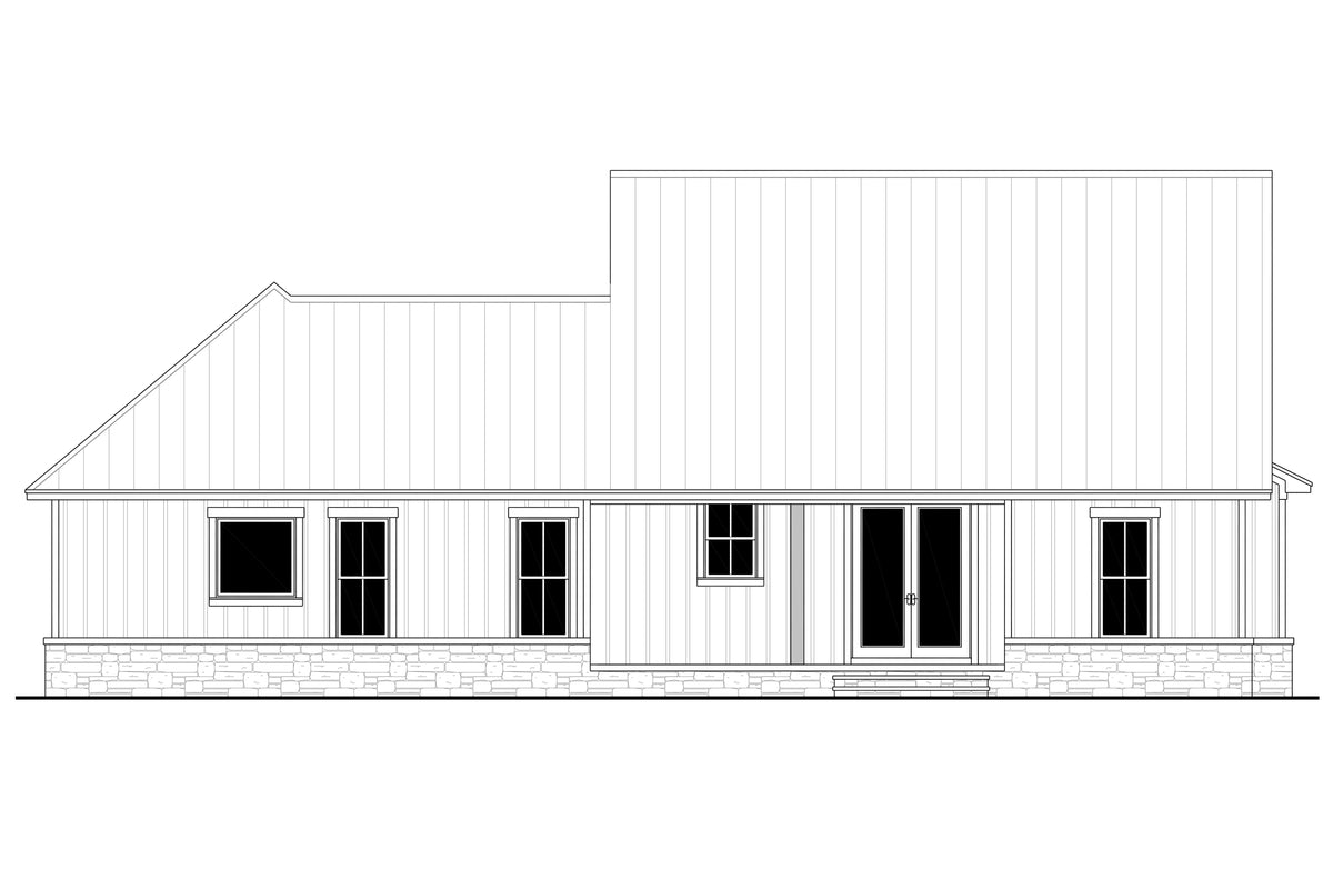 Hatley House Plan - Elevation Rear