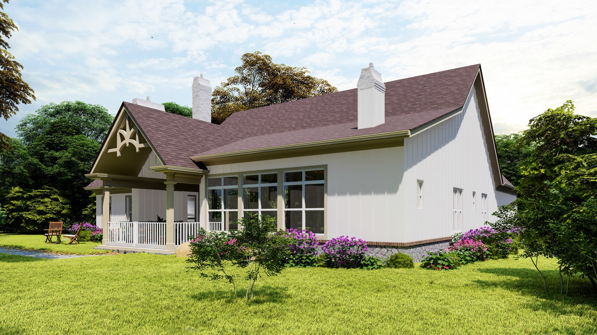Woodfin Ridge Cottage B House Plan - Rear