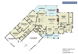 amicalola cottage f house plan - archival designs house plans, floor plan
