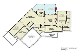 amicalola cottage f house plan - archival designs house plans, floor plan