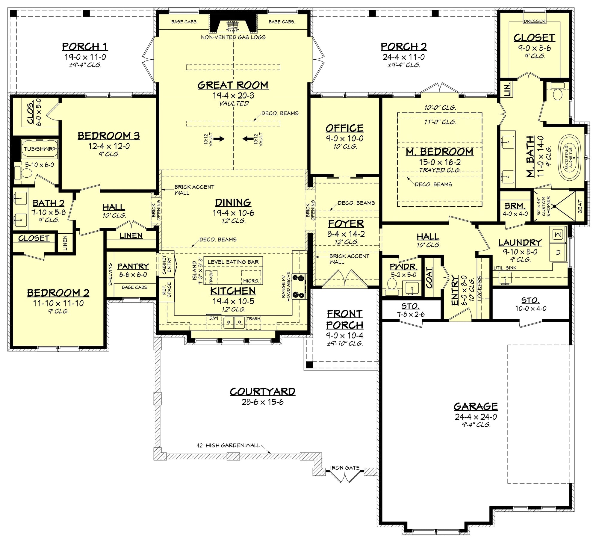 Garden Bluff House Plan - Archival Designs House Plans, floor plan
