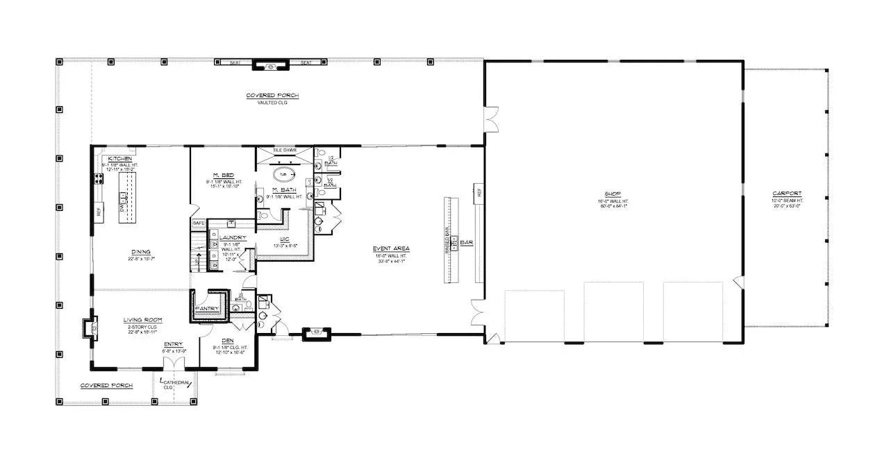 Hudson House Plan - Archival Designs House Plans, floor plan