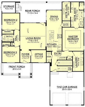 cherry laurel house plan - archival designs house plans, floor plan