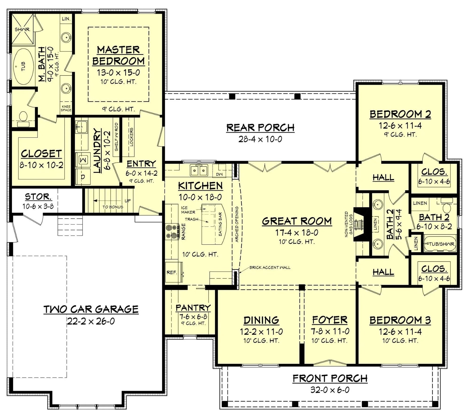 Highland Court House Plan - Archival Designs House Plans, floor plan