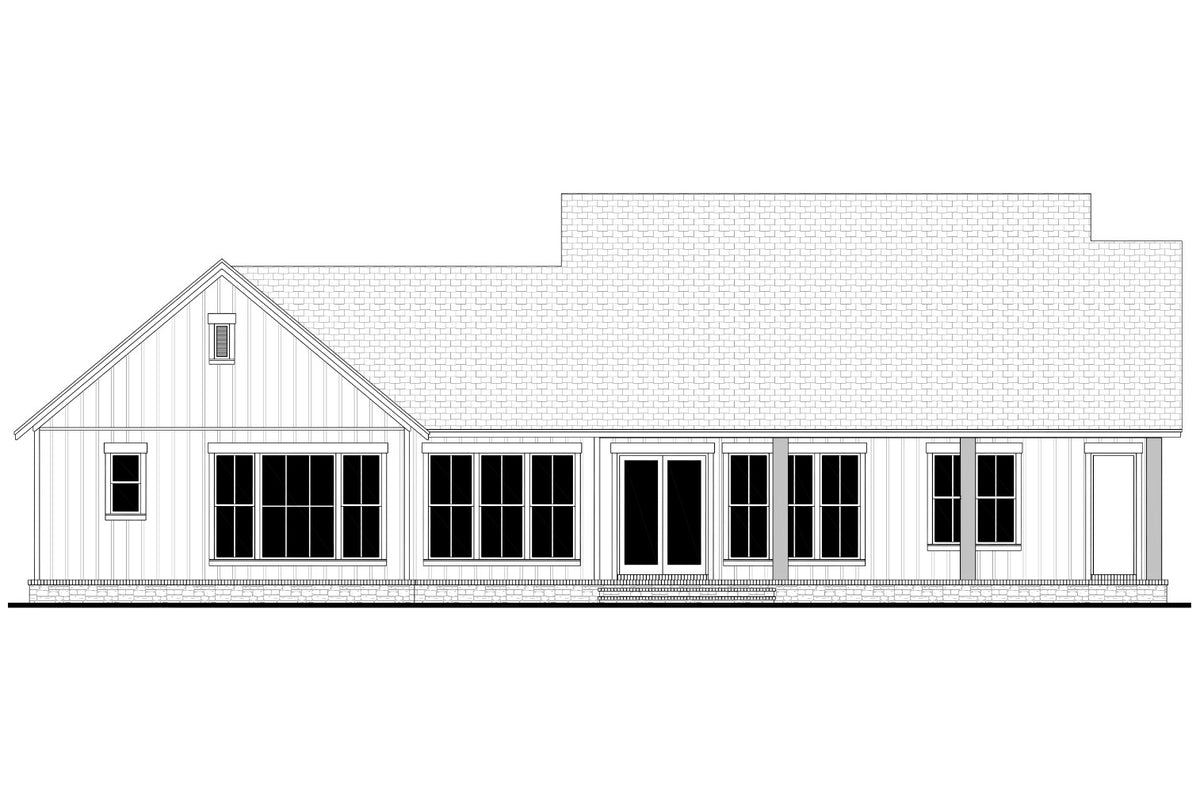 Pine Creek House Plan - rear