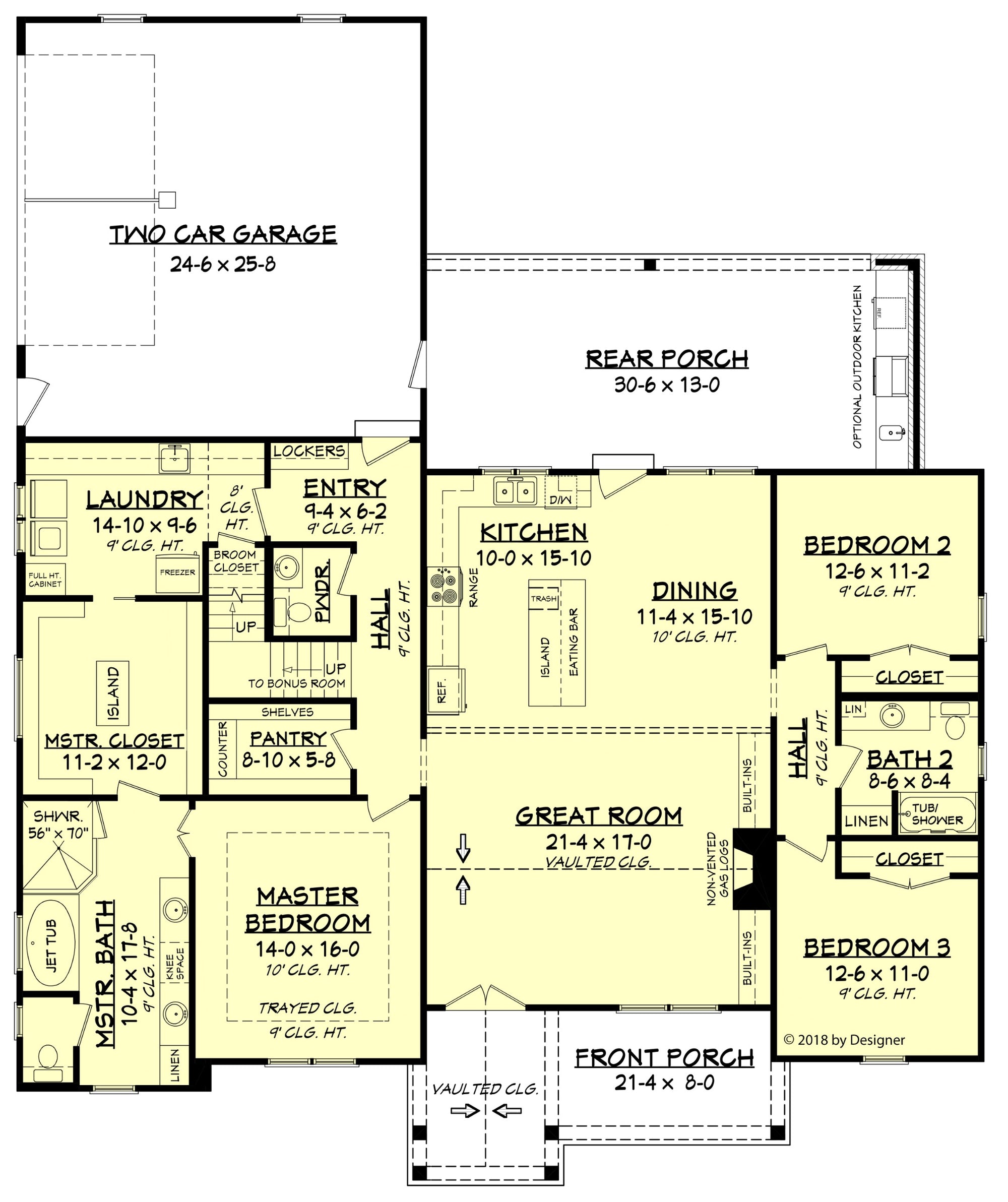 Abrams House Plan - Front