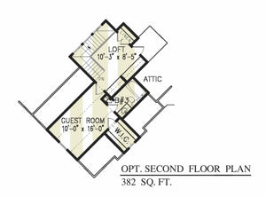 chestatee river cottage a - archival designs house plans, floor plan