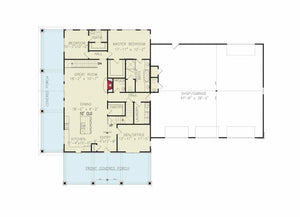 autumn dew barndominium house plan - archival designs house plans, floor plan