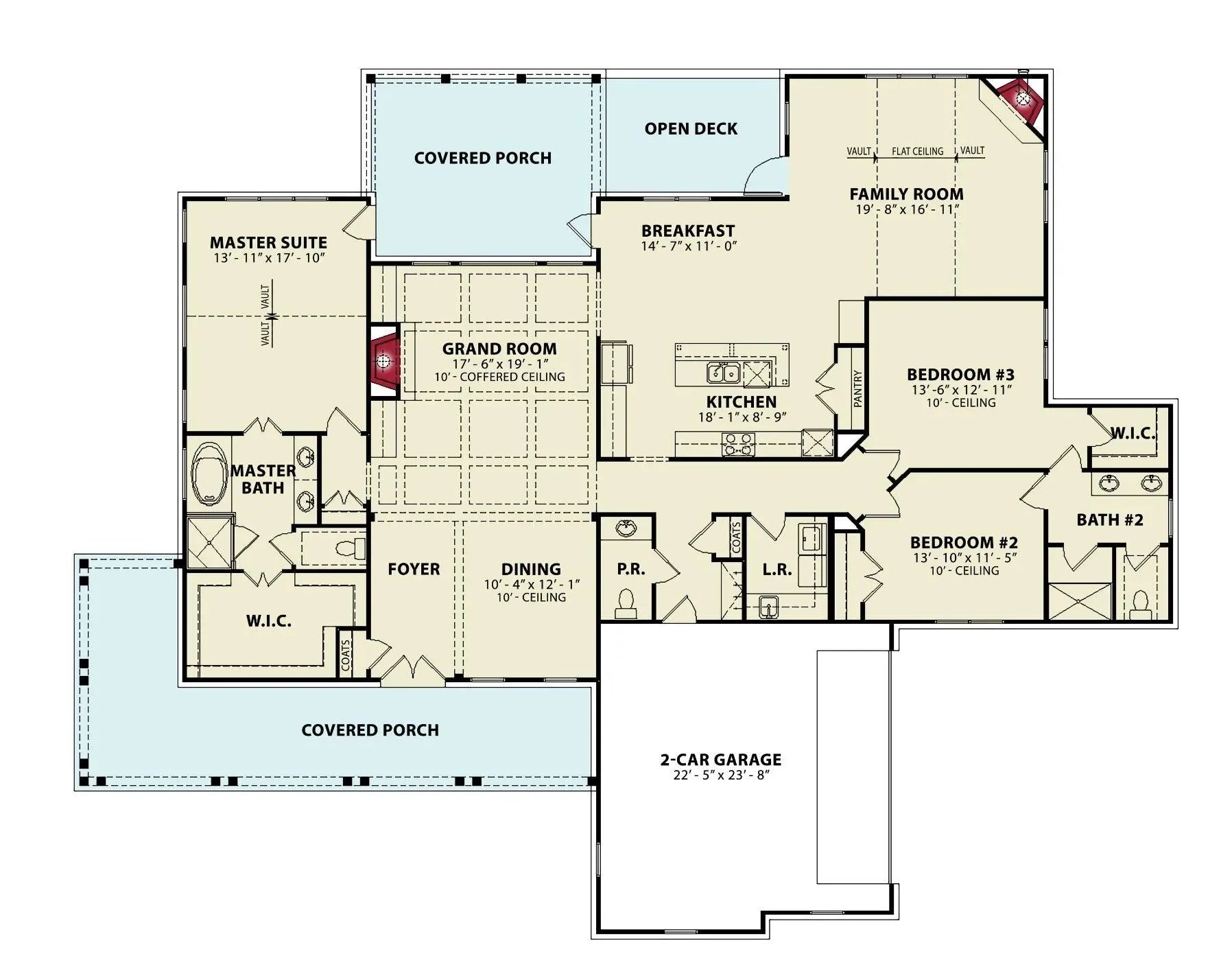 Cumberland Harbor Cottage C - Archival Designs House Plans, floor plan