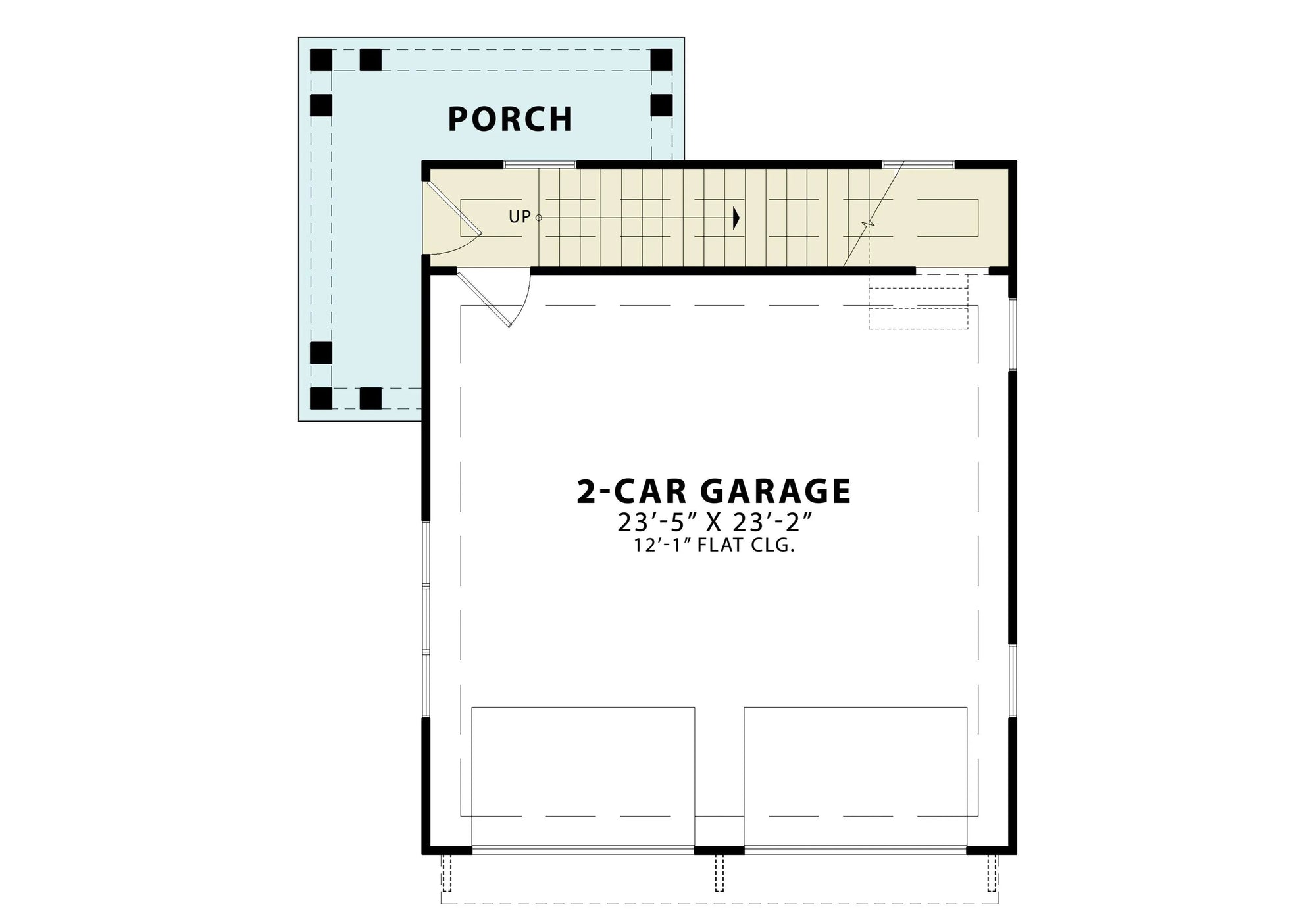 Cagle Detached Garage Plan - Archival Designs House Plans, floor plan