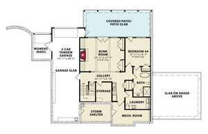 barnwood b house plan - archival designs house plans, floor plan
