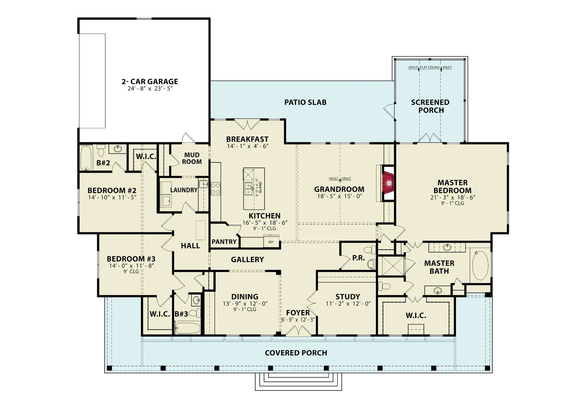 Morning Side E - Archival Designs House Plans, floor plan