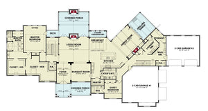 casa di giardino b - archival designs house plans, floor plan