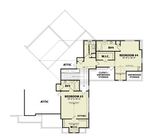 casa di giardino b - archival designs house plans, floor plan