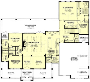 twin meadows house plan - archival designs house plans, floor plan