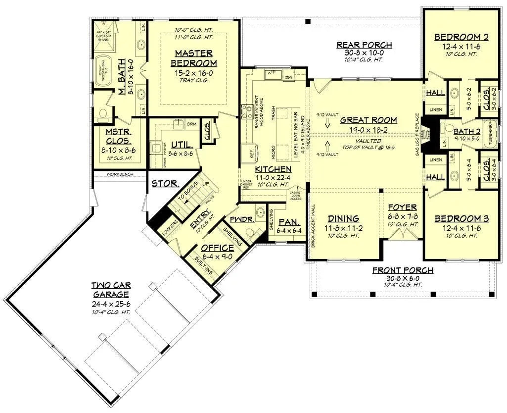 Fisher House Plan - Archival Designs House Plans, floor plan