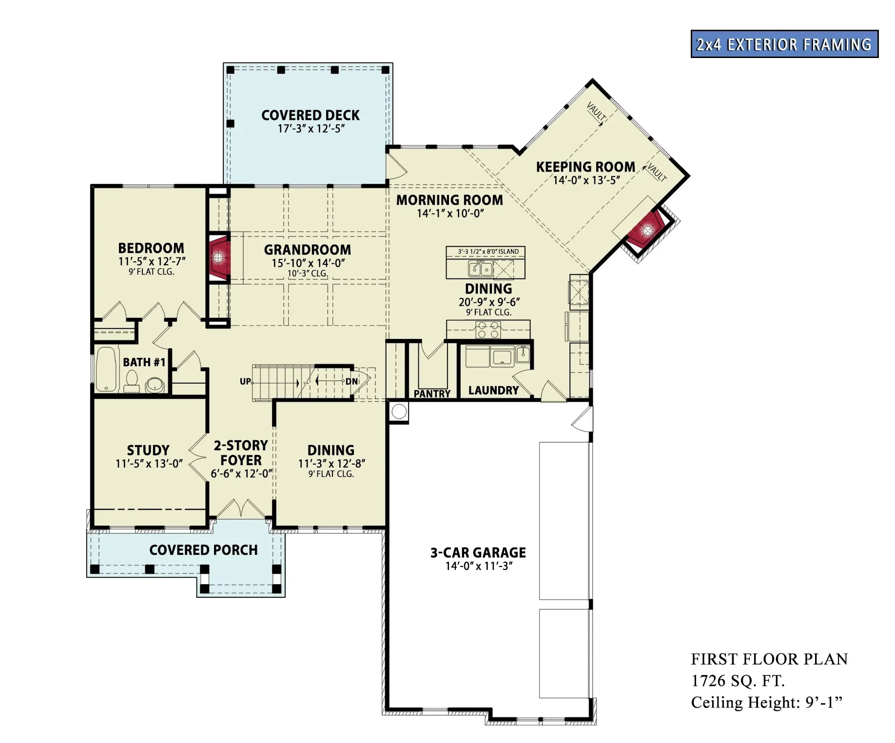 Edenshire B House Plan - Archival Designs House Plans, floor plan