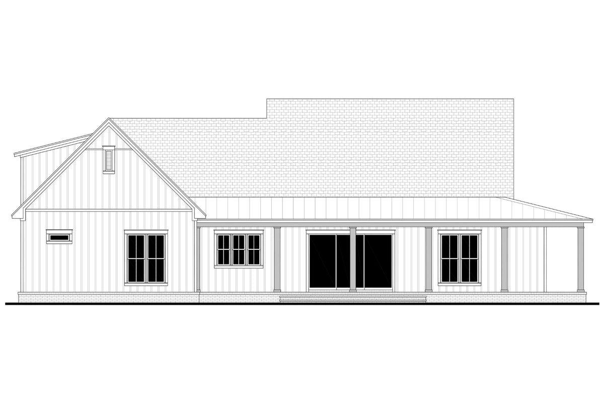 Sandy Springs House Plan Rear