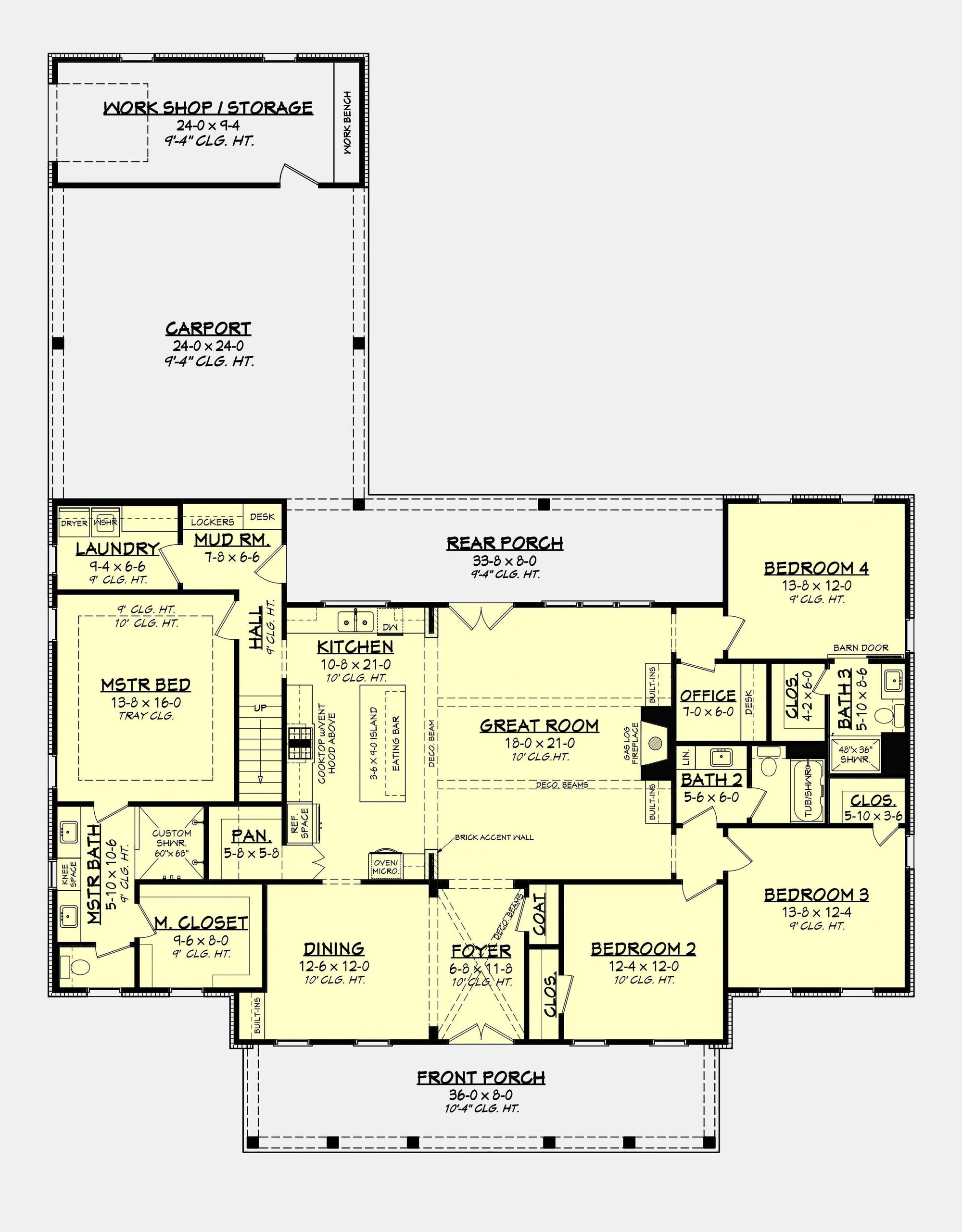 Ashwood Court House Plan - Archival Designs House Plans, floor plan