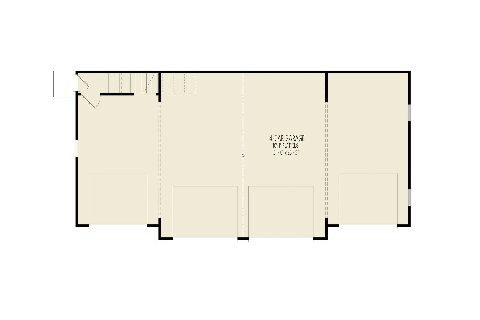Daphne Garage Floor Plan, 4 Car Bays