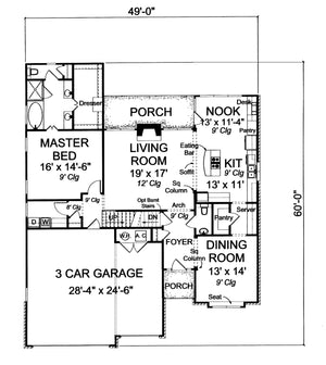 pepperwood house plan - archival designs house plans, floor plan