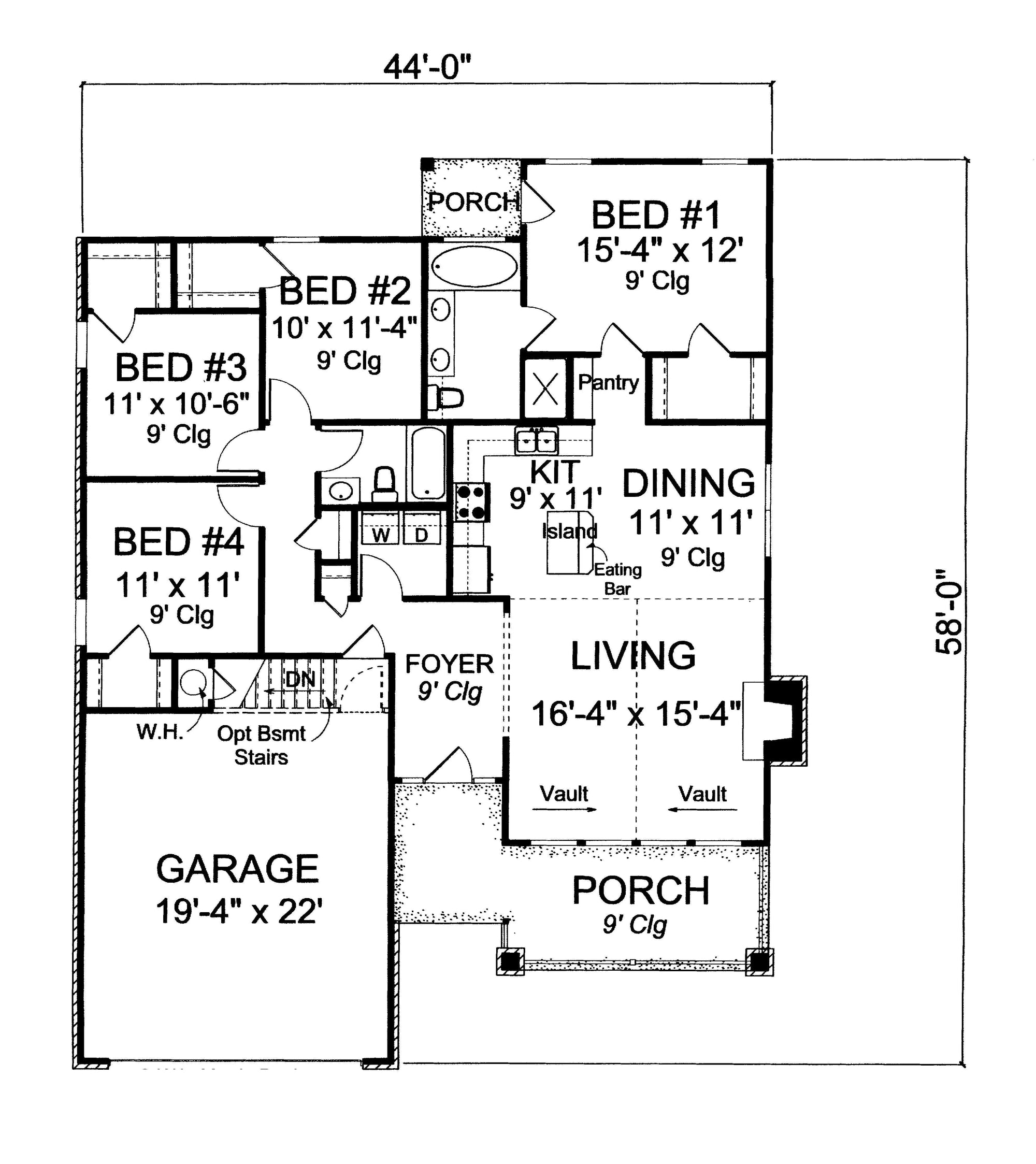 Lawndale House Plan - Archival Designs House Plans, floor plan