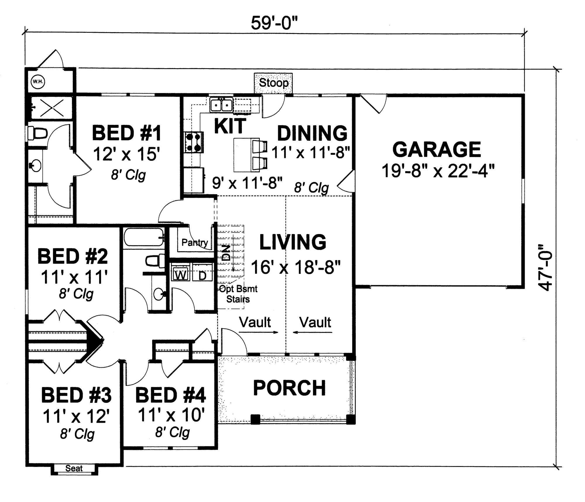 Corbin House Plan - Archival Designs House Plans, floor plan