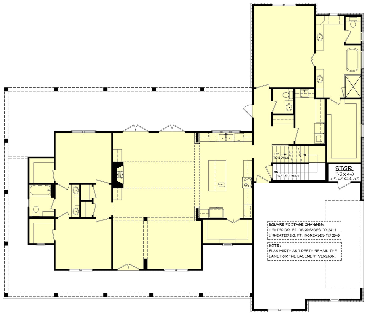 Harrison Floor Plan-Basement Stair Location