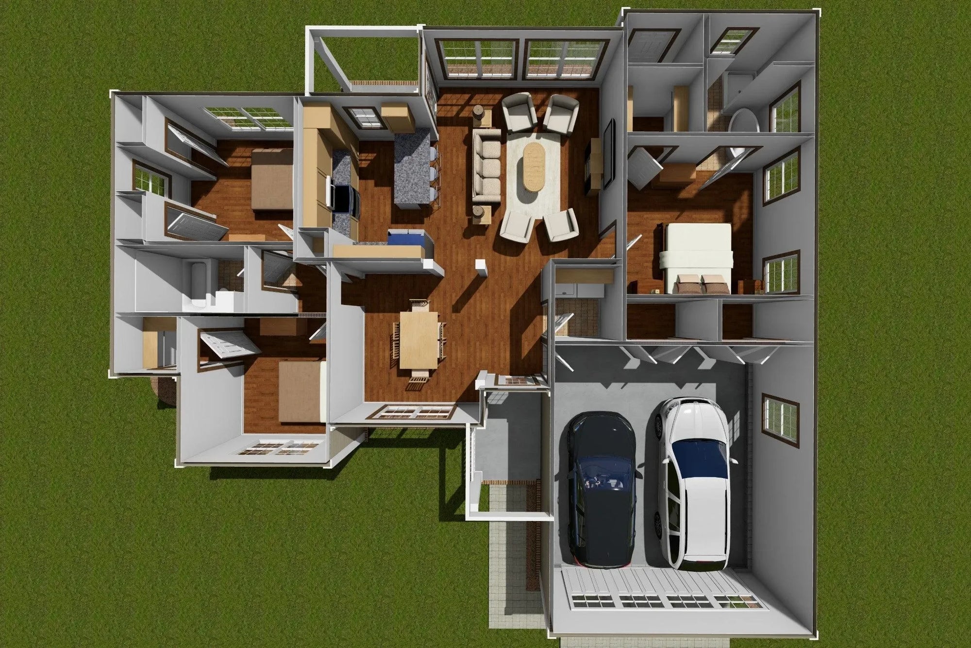Barnett House Plan - Archival Designs House Plans, floor plan