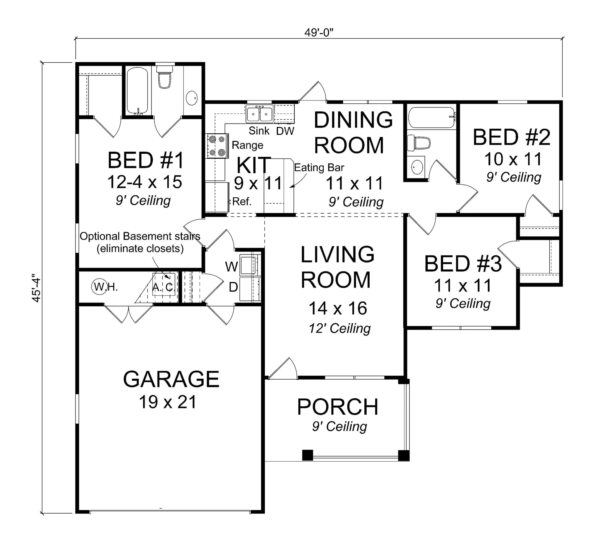 Rosehill House Plan - Archival Designs House Plans, floor plan