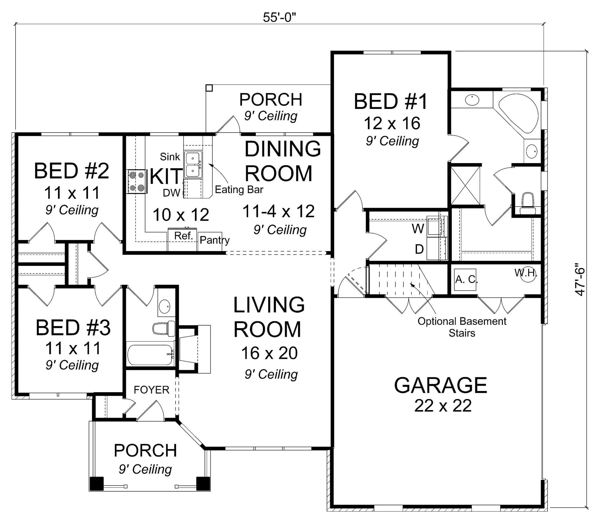 Westwood House Plan - Archival Designs House Plans, floor plan