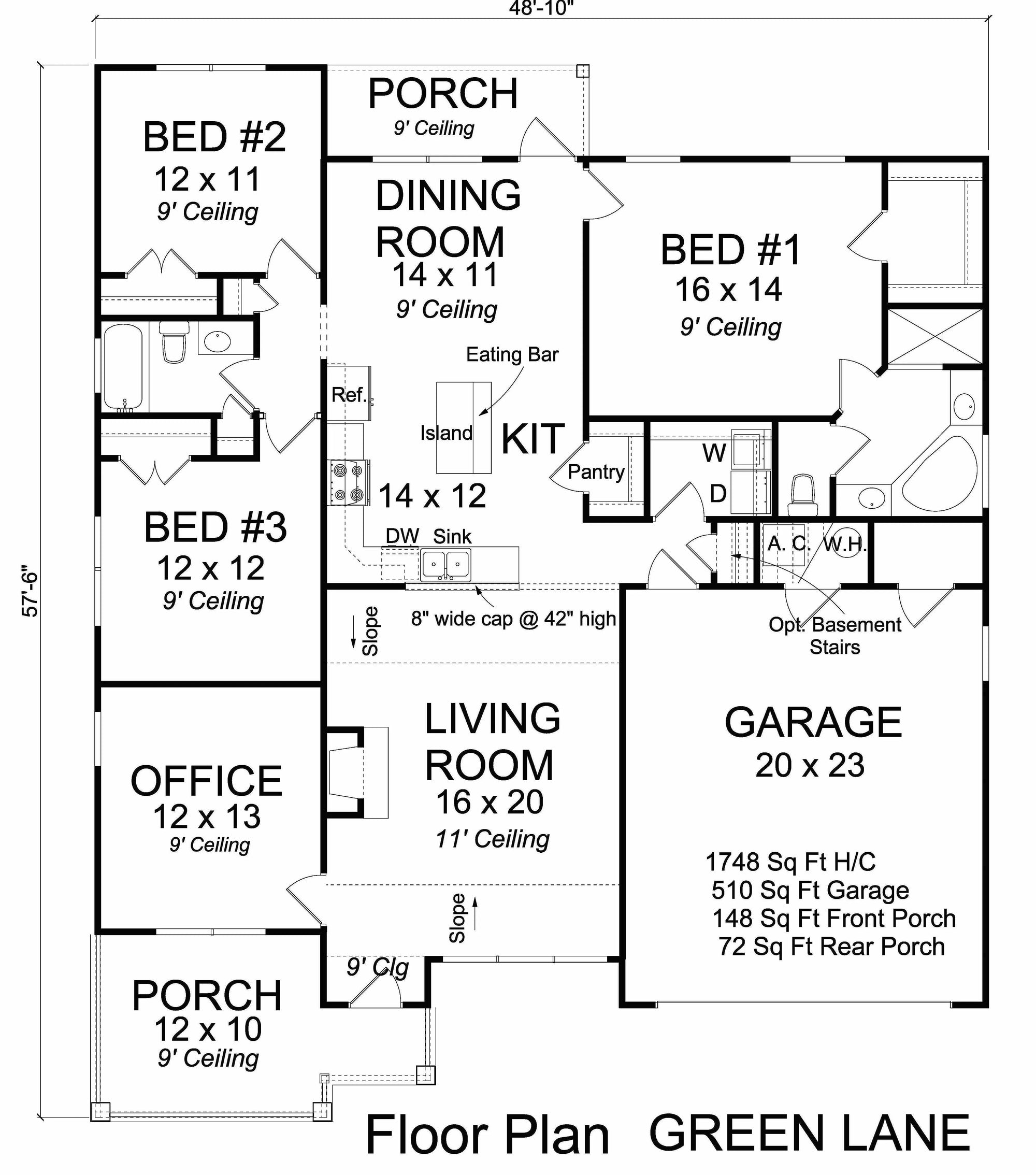 Green Lane House Plan - Archival Designs House Plans, floor plan