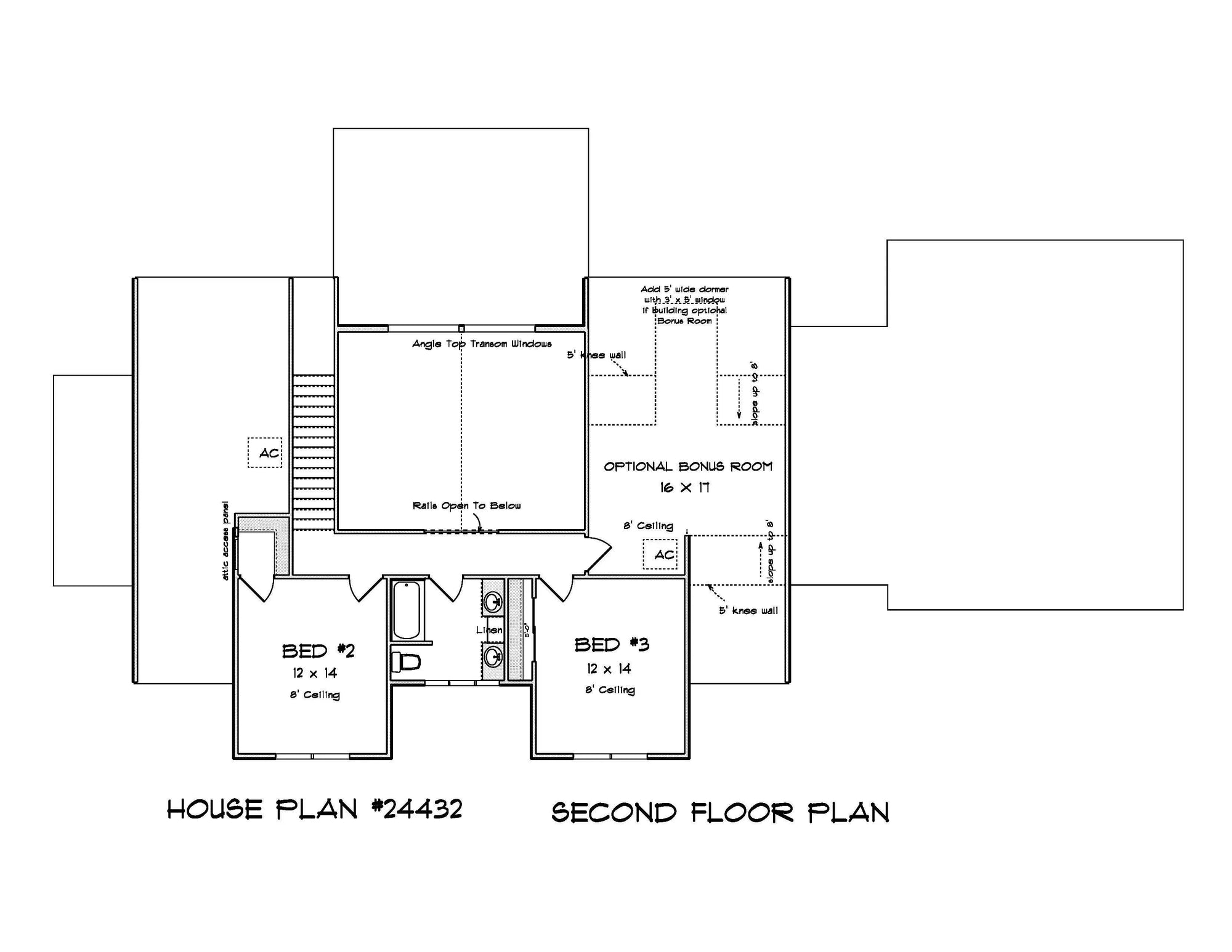 Larkspur Lane House Plan - Archival Designs House Plans 2nd floor plan