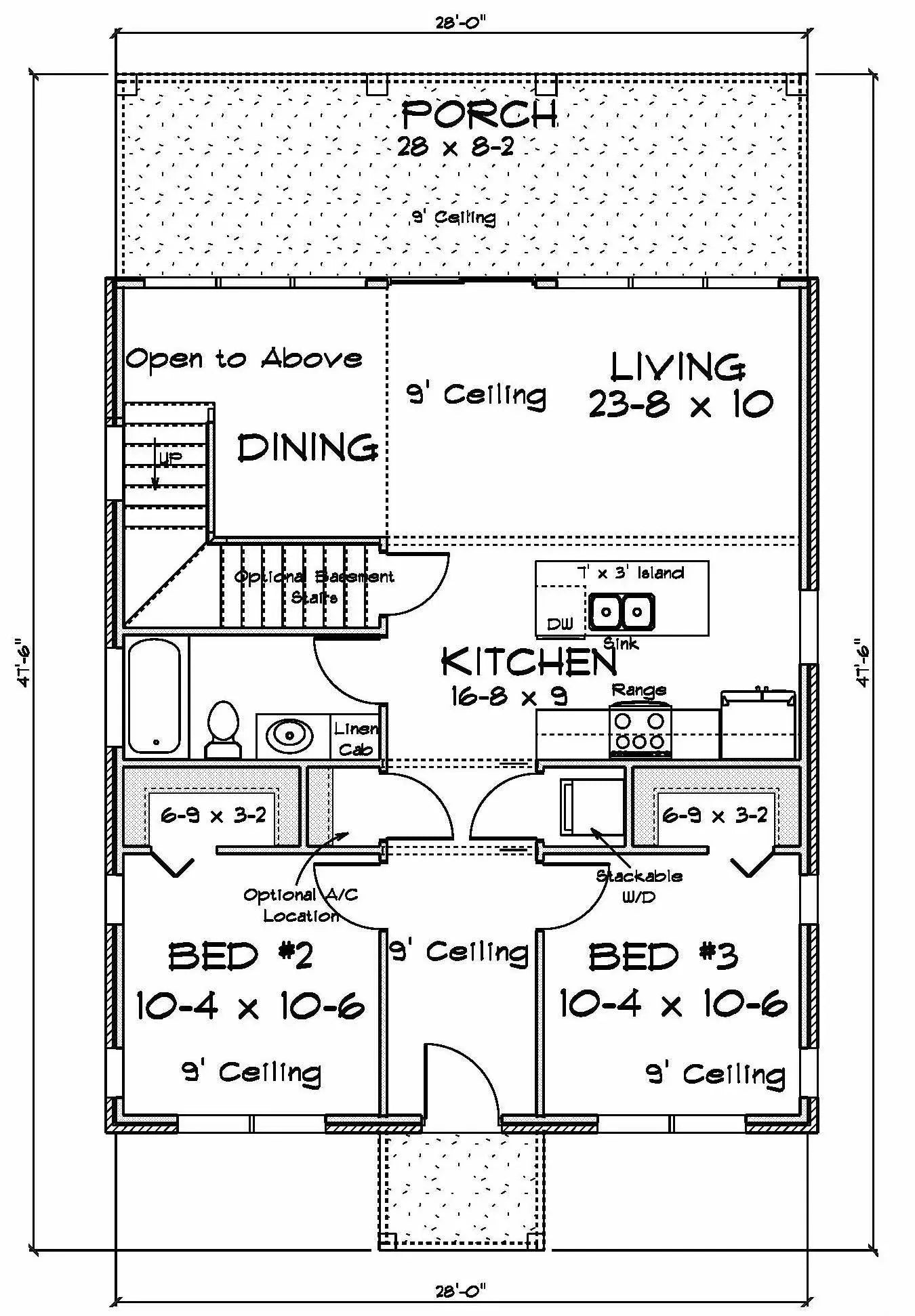 Sondelle House Plan - Archival Designs House Plans, floor plan