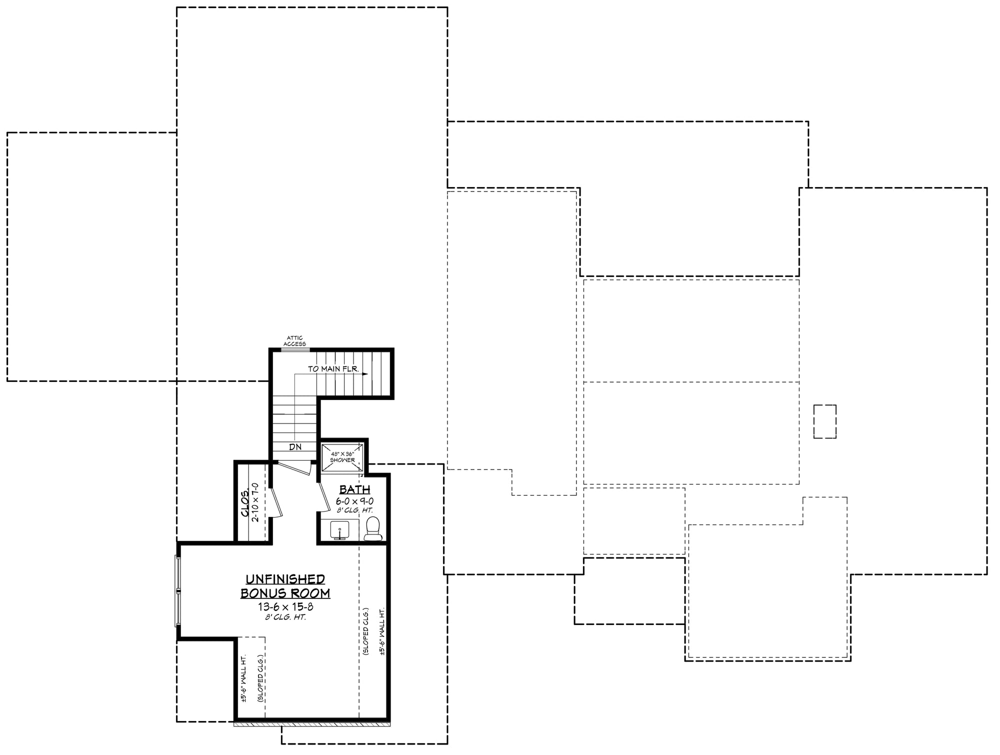 H7266-A Hawthorne House Bonus Floor Plan 4 Beds 2.5 Baths