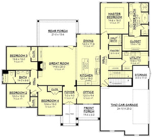 coronado house plan - archival designs house plans, floor plan