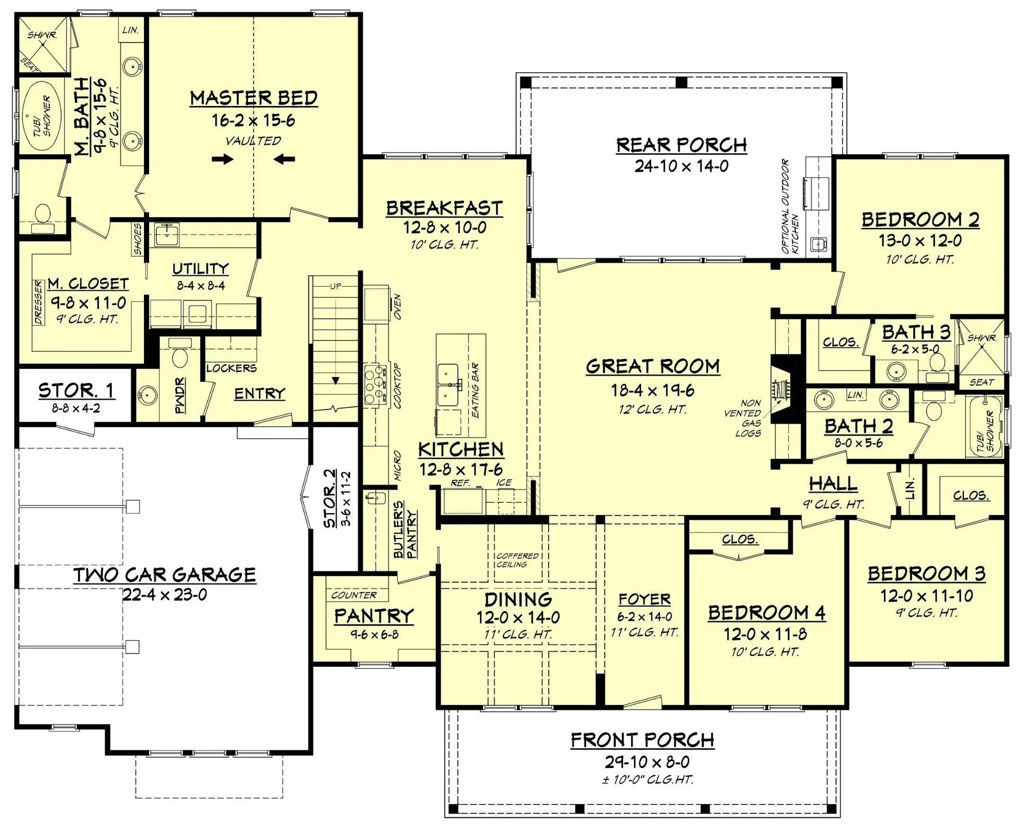 Meadow Land House Plan - Archival Designs House Plans, floor plan
