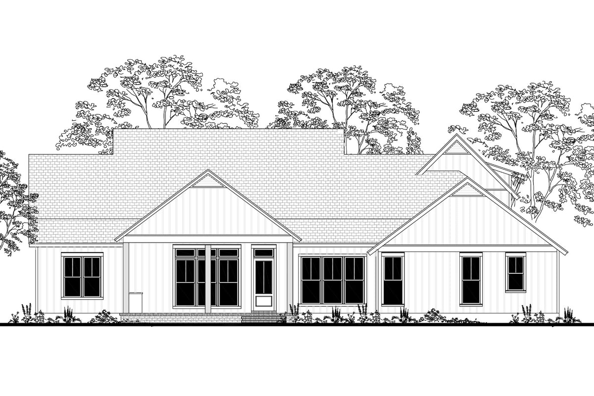 Meadow Land House Plan House Plan Rear Elevation